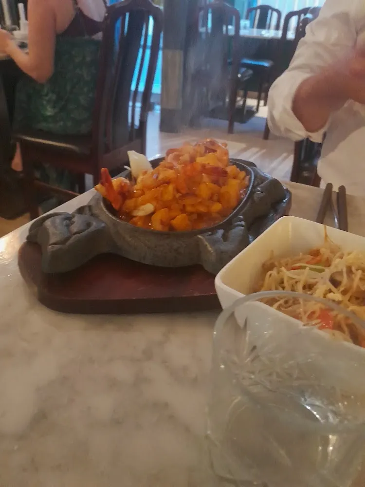 Crevettes Sur Plaque Chauffante